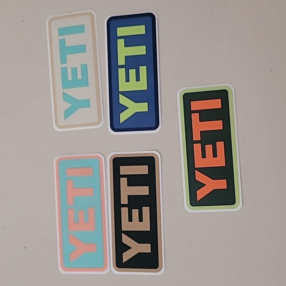 YETI Stickers, pack of 5